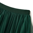 thumbnail image 2 of SWSMCLT Women's Tulle Skirt Long Vintage Pleated Skirt Ruffle High Waist Flowy Green One Size, 2 of 5
