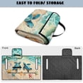 thumbnail image 5 of COEQINE Quilted Golf Cart Seat Cover, Folds Like a Bag with Handle for Easy Carry, Universal Fit 51.2"x30.3" for EZGO Yamaha Club Car 2-Seaters, 4 Pockets, Sea Turtle Beach Starfish, 5 of 8