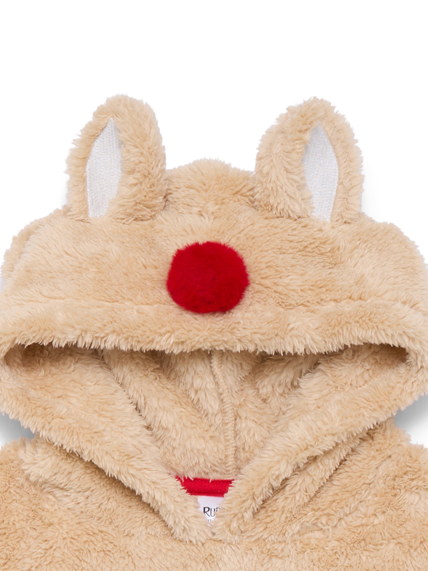 Rudolph the Red-Nosed Reindeer Toddler Girls Plush Cosplay Hoodie, Sizes 12M-5T