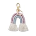 thumbnail image 1 of Weaving Rainbow Keychains Jewelry Adornment Fashion Accessory Key Ring Pendant Keyholder Ornament Colorful DIY Bag Charm Colorful/Purple, 1 of 5
