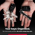 thumbnail image 2 of Llavero KeySmart, organizador compacto de fibra de carbono 3K, 14 llaves, 2 of 8