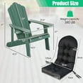 thumbnail image 3 of Costway Adirondack Chair HIPS Adirondack Chair with Cup Holder & Cushion Green, 3 of 8