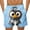 Light Blue, variant on Men's Swim Trunks Funny Bird Printed Beach Board Shorts Summer Novelty Athletic Running Shorts