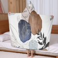 thumbnail image 5 of Blue Boho Abstract and Plant Pattern Hooded Bath Towel，60"x35" for Ages 3 To 12 Kids, Quick Dry Lightweight Soft Microfiber Hood Beach Towel Cover Up for Kids, 5 of 7