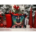 thumbnail image 3 of Black French Bulldog Christmas Fabric Decorative Pillow 14 in x 14 in, 3 of 4