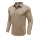 thumbnail image 3 of Blusa y camisa de manga larga con cuello vuelto para hombre, camisa de otoño invierno con botones y bolsillo, camisa de manga larga con cuello vuelto, camisa de poliéster para hombre, 3 of 6