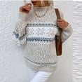 thumbnail image 2 of IROINNID Ladies Long Sleeve T Shirts Color Bump Snow Printing Fashion Color Pocket Fall Winter Crop Workout Cross O-Neck Sweater Lounge Blouse Tops,Yellow, 2 of 4