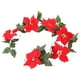 thumbnail image 1 of Adorno navideño de ratán artificial de 2 m con flores rojas para festivales., 1 of 7