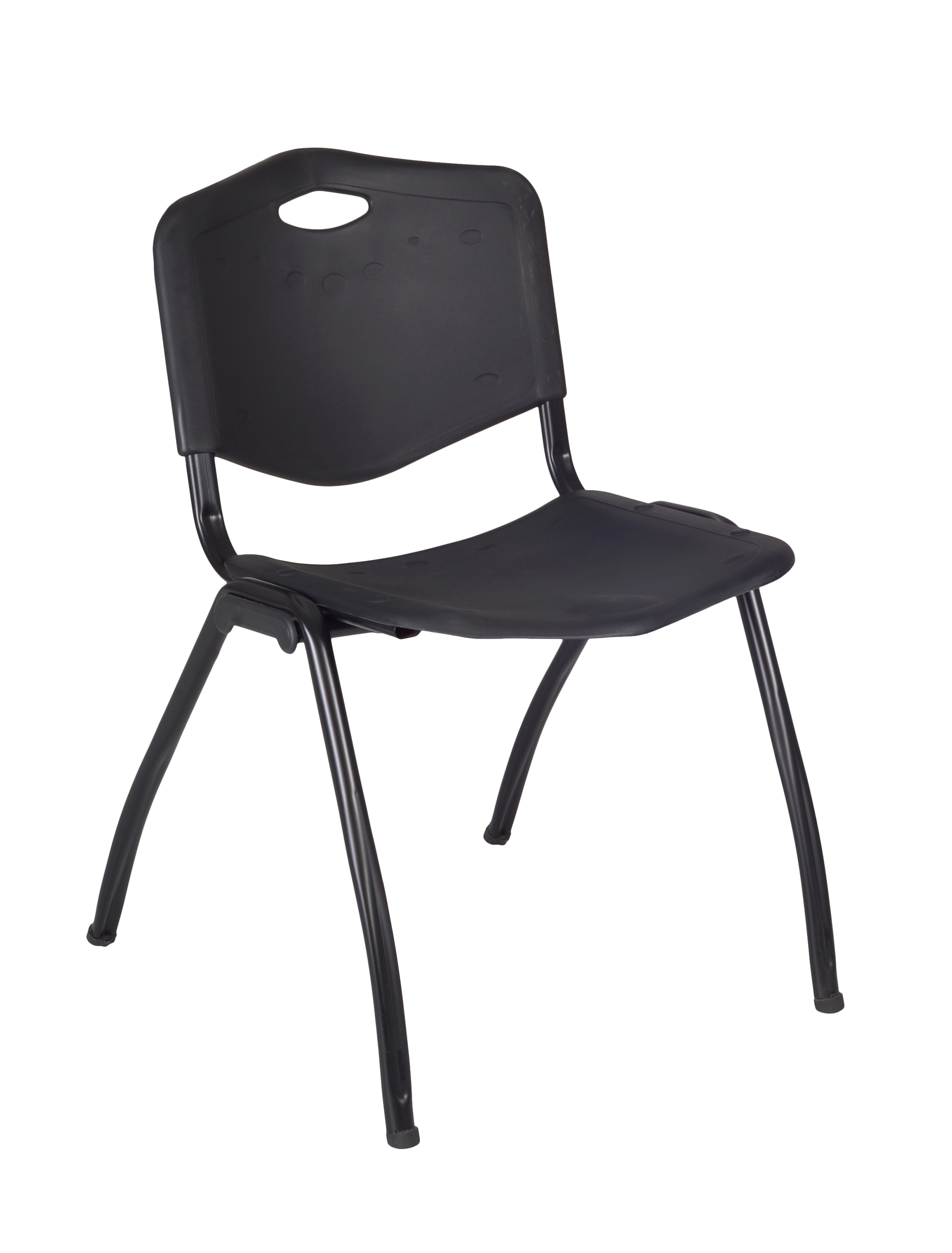72" x 24" Kee Training Table- Maple/ Black & 2 'M' Stack Chairs- Black