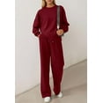 thumbnail image 5 of PRETTYGARDEN 2 Piece Sets For Women Fall Trendy Long Sleeve Sweatshirt Wide Leg Pants Loungewear Set Matching Sweatsuit, 5 of 10