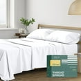 thumbnail image 1 of TEMOGU-Thread Spread Draps en Coton Biologique 100 % Format Full - Ensemble de Draps en Percale Coton Biologique Format Full 4 Pcs, Doux, Rafraîchissants, Nets et Respirants, Poche Profonde 16 Pouces Ensemble de Literie Qualité Hôtel - Blanc, 1 of 4