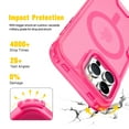 thumbnail image 4 of for iPhone 15 Plus Magnetic Case, Compatible with Mag-Safe, Shockproof Military-Grade Drop Protection, Yellowing Resistant, Magnetic Case with Detachable Side Key for iPhone 15 Plus, Pink, 4 of 14