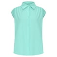 thumbnail image 4 of Camisas de Manga Larga para las Mujeres de Ajuste Suelto de las Mujeres de Algodón de Lino Blusa Casual Cuello en V, Poliéster, 4 of 6