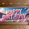 thumbnail image 6 of Football Themed Neon Style Happy Birthday Banner Background Decors Party Supplies Photography Props Birthday Party Backdrop, 6 of 8
