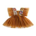 thumbnail image 1 of Robe en Tulle pour Bébé Fille Robe Bohème à Manches Flottantes Crochet Fleur, 1 of 9
