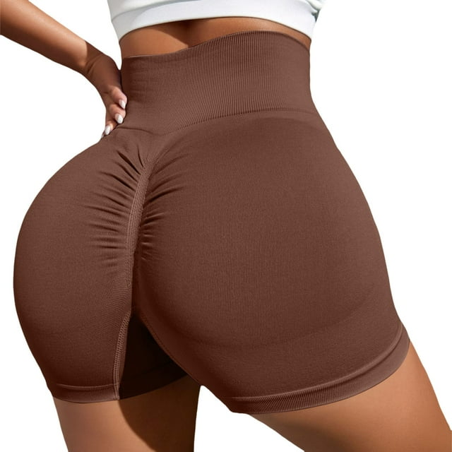 Pantalones cortos de entrenamiento para mujer con efecto lifting - Pantalones cortos sin costuras con entrepierna de 3,6/4,5/6 pulgadas - Ropa de gimnasio con cintura baja acanalada y transpirable