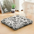 thumbnail image 4 of Tropical Flower & Leaves Pillow 22 Inch Large Square Cushion, Summer Floral Aesthetic, Supportive for Yoga & Lounge, 4 of 7