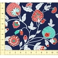 thumbnail image 1 of eloria Flower Cotton Fabric Squares&nbsp;Sewing Supplies Printed Fabric for , 1 Yard, Blue, 1 of 2