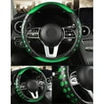 thumbnail image 2 of Fashion Breathable Non-slip Sporty Leather Steering Wheel Cover, Universal 15 Inch Leather Steering Wheel Cover, 2 of 5
