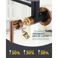 thumbnail image 6 of Wowow Wall Mount Pot Filler Faucet with Double Joint Swing Arm in Rose Gold and Black, 6 of 7