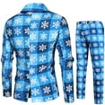 thumbnail image 4 of Ugly Christmas Suits for Men 2 Piece Ugly Christmas Print Xmas Jacket Blazer And Pant Set Slim Fit Winter Party One Button Christmas Suit, 4 of 8