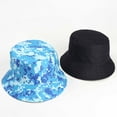 thumbnail image 2 of Penkiiy Adult Male And Female Fisherman Hats Camouflage Pattern Double Sided Fisherman Hats Wear Outdoor Sunscreen Sun Hats On Both Sides Blue, 2 of 4