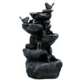 thumbnail image 3 of Anvazise 5-Tiers Cascading Rock Water Fountain, Outdoor Water Fountain with LED Light,Outside Patio Water Features Fountain,Garden Waterfall Decor for Patio,Backyard,Porch and Home Art Decor (Black), 3 of 13