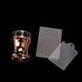 thumbnail image 2 of 3pc Manicure Seal Silicone Printing Stamper Head Modelo Seal Transparent Scraper, 2 of 2