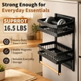 thumbnail image 5 of iFaveorr Magnetic Spice Rack for Refrigerators, Foldable Shelf with Towel Holder, 2-Tier Kitchen Organizer, 11.81 x 4.72 x 14.57 in, 5 of 7