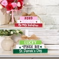 thumbnail image 2 of Two-in-One Valentine's and St Patrick's Stacked Block Sign Décor, 2 of 6