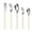 White, variant on Steak Knife Set, Steak Knife Set, Stainless Steel Studded Clip Handle Western Knife Fork and Spoon Cutlery Set French Steak Knife Fork Dessert Spoon and Fork 5 Piece Set, Spoons and Forks Set