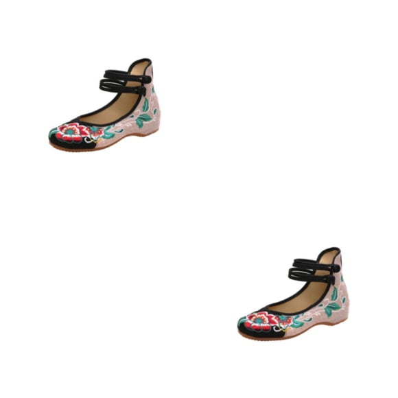 Minnieouse Zapatillas de ballet clásicas para mujer Estilo atemporal para cualquier ocasión Zapatillas de ballet para mujer Zapatos de tacón negro cuarenta y tres 2piezas