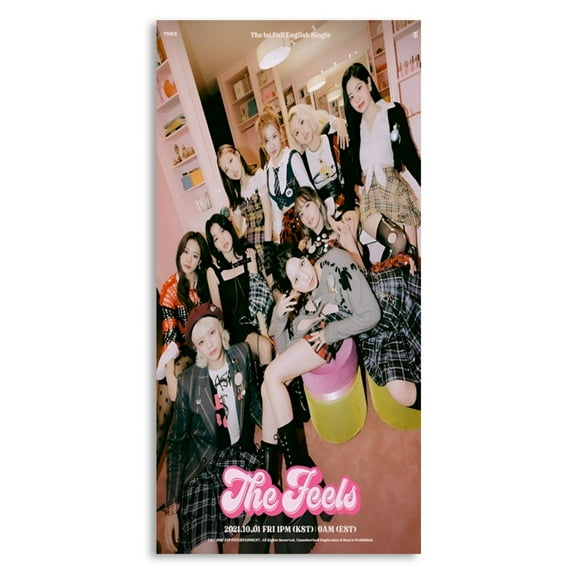 Wall Poster for Bedroom Decor Art Print - Twice the Feels Teaser Ver.1 Kpop Girl Group Band Idol (Size: 8'x16')