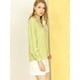 thumbnail image 4 of Blusa Casual Allegra K Cuello V Encaje Patchwork Mujer Verde S, 4 of 6