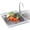 Gray, variant on Roll Up Dish Drying Rack Over The Sink Drying Rack for Kitchen, Folding Dish Rack Over Sink Mat, Stainless Steel Dish Drainer Rack Kitchen Organizer Accessories Black 17"x11.8"