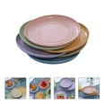 thumbnail image 2 of WEAVILUX Wheat Straw Snack Plates Set, Assorted Colors, , Multi-Functional for Kitchen 6Pcs, 2 of 4
