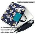 thumbnail image 3 of YFYANG 15.6 inch Universal Laptop Bag Oxford Cloth Laptop Sleeve, Multi-functional Lovely Blue Daisy Flowers Notebook Computer Messenger Bag Handbag, 3 of 8