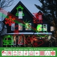 thumbnail image 4 of Eespoir Tens Patterns Two Colors Christmas, Projector Lights Outdoor, Holiday Laser Projector, For Garden Wall Decor, Remote Control Snowman(A), 4 of 9