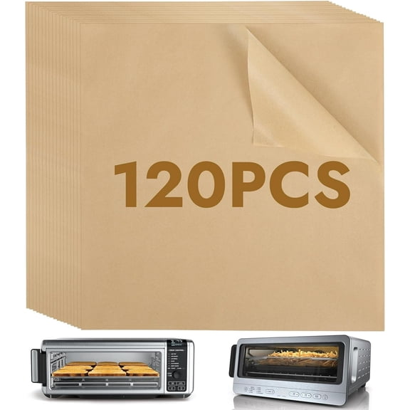12 Inch Air Fryer Parchment Paper for Ninja Air Fryer SP151 SP351 SP101 SP201 SP301, 120PCS Airfryer Disposable Liners for Ninja Foodi Airfryer Combo, Flip Up Toaster Oven Accessories