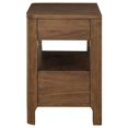 thumbnail image 3 of Rie Nightstand w 2 Drawers and Lower Shelf- Walnut Brown Poplar Wood, 3 of 7