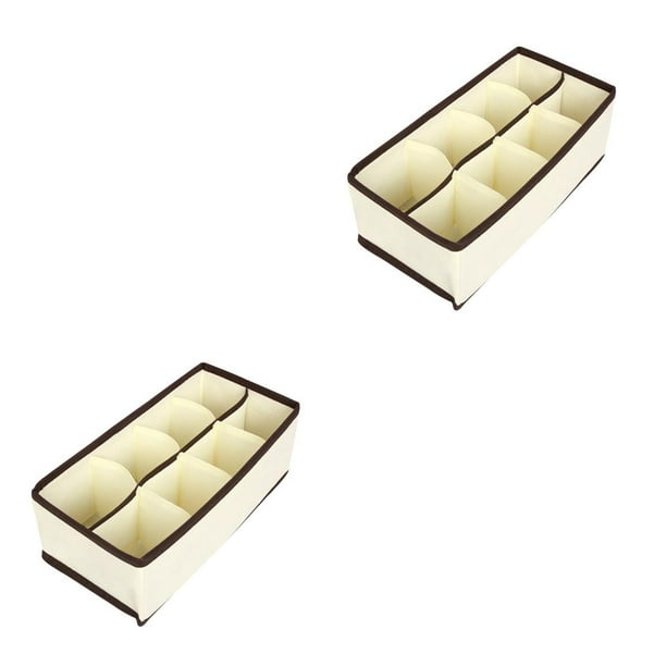 Cajón Organizador de ropa interior sweethay Beige 8 cuadrícula 2piezas