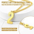 thumbnail image 4 of KeyStyle Baseball Necklaces for Men Gold Plated Number Pendant Necklace for Sports Athlete Mens Chain Necklace Birthday Gifts for Men, 4 of 10