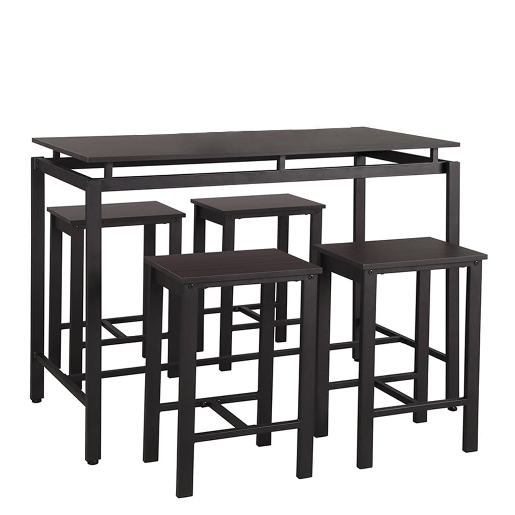 5pcs Dining Table Set Compact Kitchen Table Set Sturdy Modern Table Chair Set For Indoor