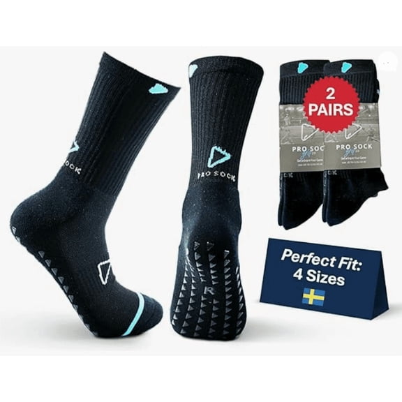 Premium Soccer Grip Socks Men, Women and Youth, 2/4/6 Pairs Non-Slip Grip Socks Soccer - in 4 Sizes for a Perfect Fi