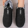 thumbnail image 2 of Rokment Womens Slip on Walking Snow Boots for Mom Seniors Cold Weather Non Slip Warm Fleece Lined Comfortable Nursing Work Winter Ankle Booties Black Size 6, 2 of 6
