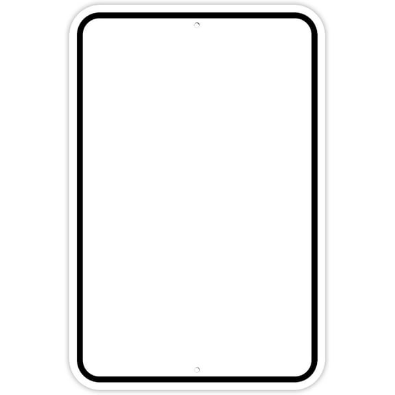 White Blank Metal Sign for Outdoor Indoor,8 x 12 Inches Rust Free Aluminum (Non-Reflective Aluminum with black border)