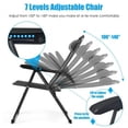 thumbnail image 5 of SUGIFT 2 Pieces Adjustable Folding Recliner Chairs with 7 Level Adjustable Backrest Gray, 5 of 8