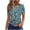 Green A3, variant on Edvintorg Womens Tops Summer Printed Loose Fit Crew Neck Short Sleeve Lightweight Comfy Casual Pullover Shirts Plus Size Fashion Khaki XXL