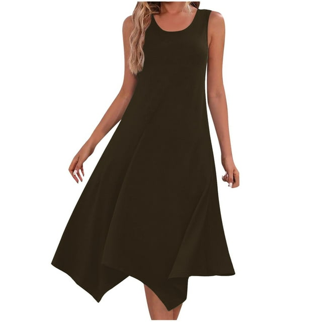Pantalones Cortos para Vestidos Bajos Mujeres sin Mangas Cuello Redondo Cordón Ruffle A-Line Mini Vestido Poliéster, Vestido Casual para Citas Y Fiesta