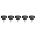 thumbnail image 2 of Threaded , Lightweight Compact Sturdy Durable 5PCS M8 18mm Black Hand Screw With Handle For Industrial Use For Long Term Use, 2 of 8